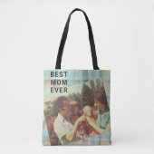 Beste moeder ooit aangepaste foto houden sake past tote bag (Voorkant)