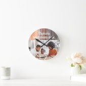 Beste moeder ooit aangepaste foto houden sake retr ronde klok (Huis)