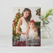 Beste Moeder Ooit Aangepaste Foto Kaart (Staand voorkant)