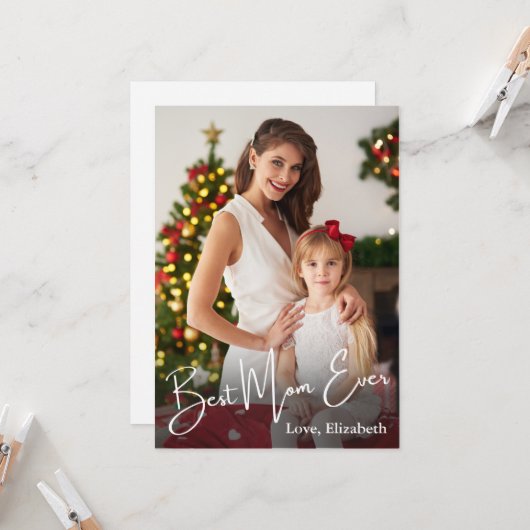 Beste Moeder Ooit Aangepaste Foto Kaart (Voorkant / Achterkant in situ)