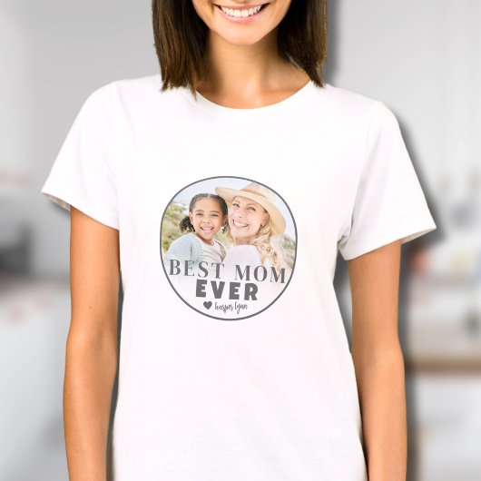 Beste moeder ooit aangepaste foto moeder t-shirt