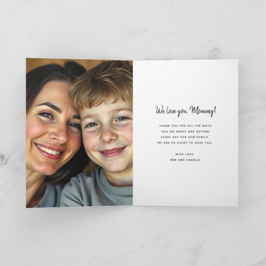 Beste moeder ooit | Aangepaste foto Moederdag Kaart (Binnen)