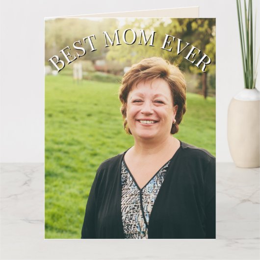 Beste Moeder Ooit Aangepaste Foto Moederdagkaart Bedankkaart (Voorkant)