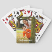 Beste moeder ooit aangepaste foto wit script pokerkaarten (Achterkant)