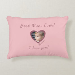 Beste moeder ooit aangepaste Kinder fotosjabloon Accent Kussen