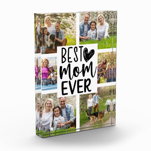 Beste moeder ooit aangepaste multi foto blok (Links)