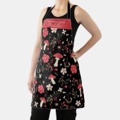 Beste moeder ooit aangepaste naam paddenstoel flor schort (Insitu)