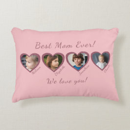 Beste moeder ooit aangepaste vier foto sjabloon accent kussen