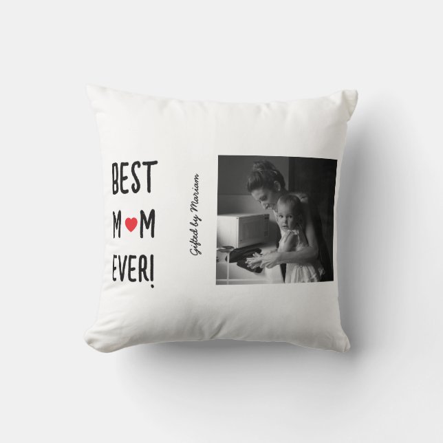 Beste Moeder Ooit Aanpasbare Naam Kussen (Voorkant)