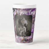 Beste Moeder ooit Abstract paarse kwarts marmer Latte Mok (Voorkant)