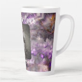 Beste Moeder ooit Abstract paarse kwarts marmer Latte Mok (Rechts)