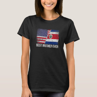 Beste Moeder ooit Amerikaanse Costa Rica Vlag Moed T-shirt