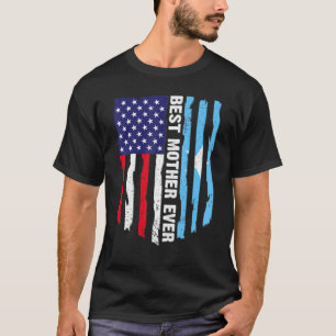 Beste moeder ooit Amerikaanse Somalische vlag Graf T-shirt