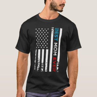 Beste Moeder Ooit Amerikaanse vlag Moederdag Moede T-shirt