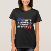 Beste moeder ooit Amerikaanse vlag T-shirt (Voorkant)