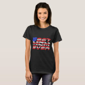 Beste moeder ooit Amerikaanse vlag T-shirt (Voorkant volledig)