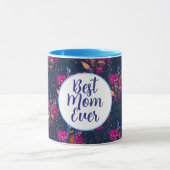 Beste Moeder Ooit Aquarel Bloemstuk Aangepaste Kle Mok (Midden)