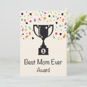 Beste Moeder Ooit Award Feestdagenkaart (Staand voorkant)