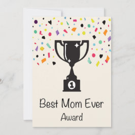 Beste Moeder Ooit Award Feestdagenkaart