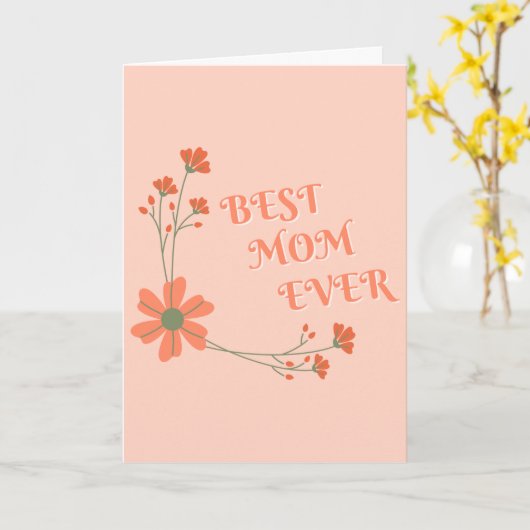 Beste moeder ooit, beste moeder ter wereld kaart (Gele Bloem)