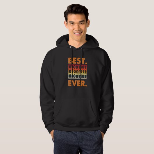 Beste moeder ooit binaire code programmeur ontwikk hoodie (Voorkant volledig)