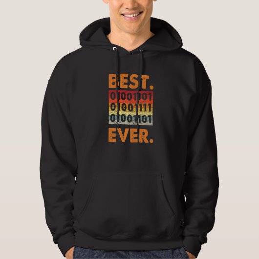 Beste moeder ooit binaire code programmeur ontwikk hoodie (Voorkant)