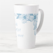 Beste Moeder Ooit Blauwe Bloem Latte Mok (Rechterhoek)