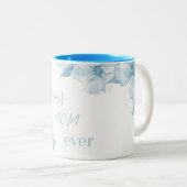 Beste Moeder Ooit Blauwe Bloemige Mok (Voorkant rechts)