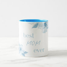 Beste Moeder Ooit Blauwe Bloemige Mok