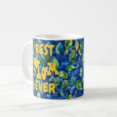 Beste moeder ooit blauwe koffiemok (Voorkant links)