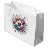 Beste moeder ooit bloeiende waterverf groot cadeauzakje (Achterkant Gekanteld)