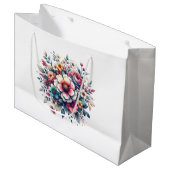 Beste moeder ooit bloeiende waterverf groot cadeauzakje (Voorkant Gekanteld)