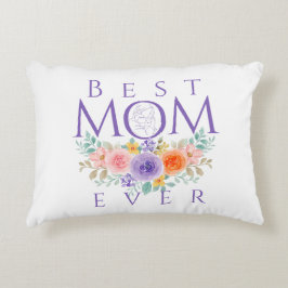 Beste moeder ooit bloeit, Moederdag Quote Accent Kussen
