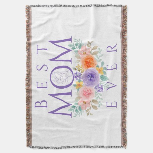 Beste moeder ooit bloeit, Moederdag Quote Deken (Voorkant Verticaal)