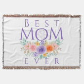 Beste moeder ooit bloeit, Moederdag Quote Deken (Voorkant)