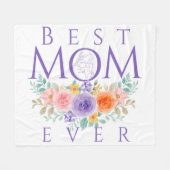 Beste moeder ooit bloeit, Moederdag Quote Fleece Deken (Voorkant (Horizontaal))