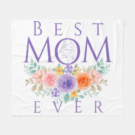 Beste moeder ooit bloeit, Moederdag Quote Fleece Deken