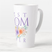 Beste moeder ooit bloeit, Moederdag Quote Latte Mok (Rechterhoek)