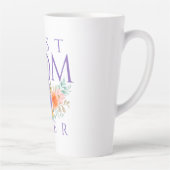 Beste moeder ooit bloeit, Moederdag Quote Latte Mok (Rechts)