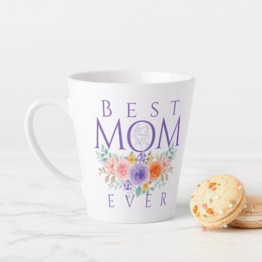 Beste moeder ooit bloeit, Moederdag Quote Latte Mok (In situ)