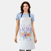 Beste moeder ooit bloeit, Moederdag Quote Schort (Gedragen)