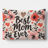Beste moeder ooit bloem grote accessoire zakje etui (Voorkant)
