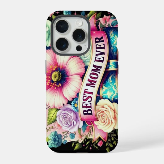 Beste Moeder Ooit Bloem Hoesje voor iPhone – Oude 15 Pro Case (Achterkant)
