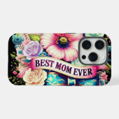 Beste Moeder Ooit Bloem Hoesje voor iPhone – Oude 15 Pro Case (Achterkant horizontaal)