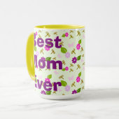 Beste moeder ooit bloem mok (Voorkant links)