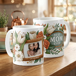 Beste Moeder Ooit Bloemen Foto Naam Moederdag  Koffiemok