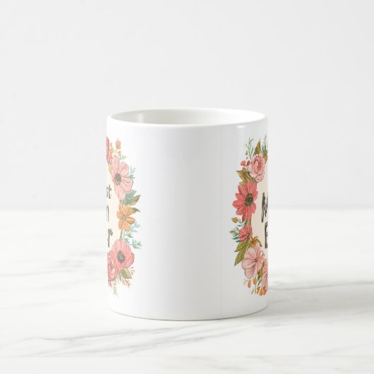 Beste moeder ooit bloemen Moederdag koffie mok 4 (Center)