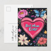 Beste moeder ooit bloemen Moederdag vakantie Brief Feestdagenkaart (Voorkant / Achterkant)