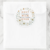 Beste moeder ooit Bloemen Sticker | Moederdag Gift (Tas)