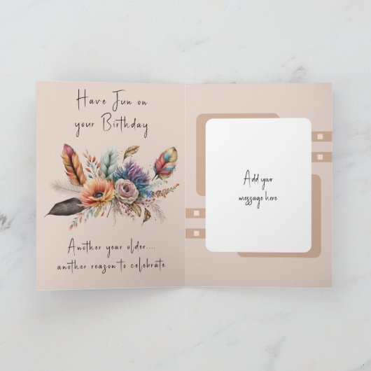 Beste moeder ooit bloemen verjaardag kaart (Binnen)